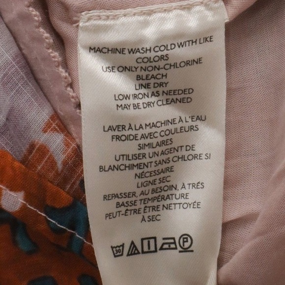 Anthropologie Multicolor Print Wrap Top Midi Skirt Set Long Sleeve Size 22W - Picture 9 of 10